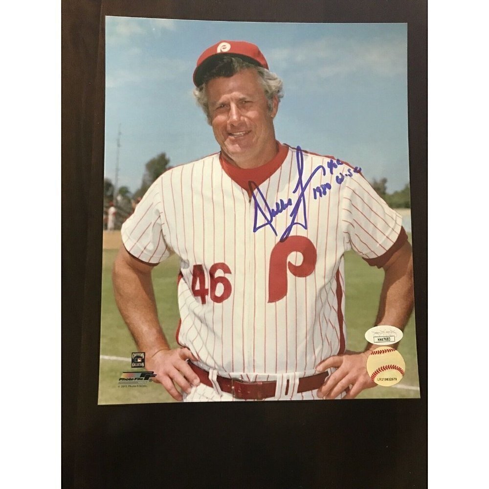 Dallas Green Phillies Autograph Signed 8x10 Photo 1980 WSC Authenticated JSA